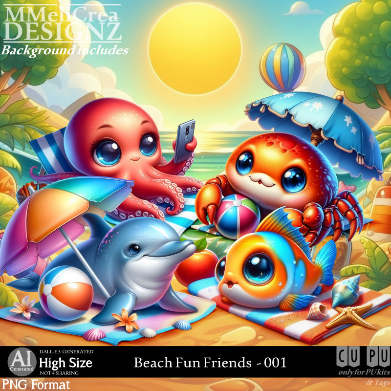 (image for) AI - Beach Fun Friends - CU001 (CU4PU/PNG)